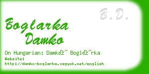 boglarka damko business card